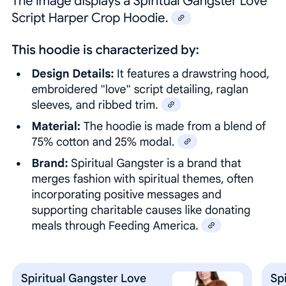 NWT Spiritual Gangster Love Brown Hoodie Size Small - Picture 7 of 7